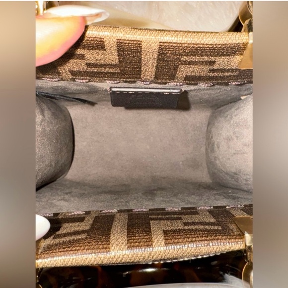 ⭐️🇮🇹 FENDI 2021 Mini FF Zucca Sunshine Shopper Tote✨ - Picture 7 of 11